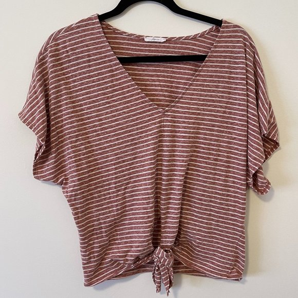 Knotted Striped Tee - Picture 1 of 3
